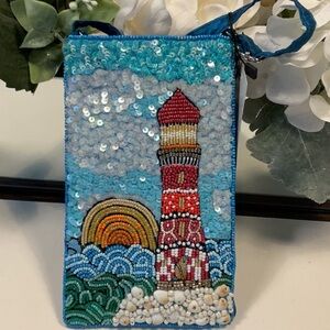 Colorful Bamboo Traders Beaded Lighthouse Crossbody Bag